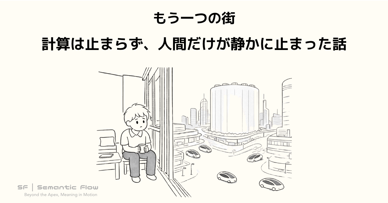 【もう一つの街】計算は止まらず、人間だけが静かに止まった話