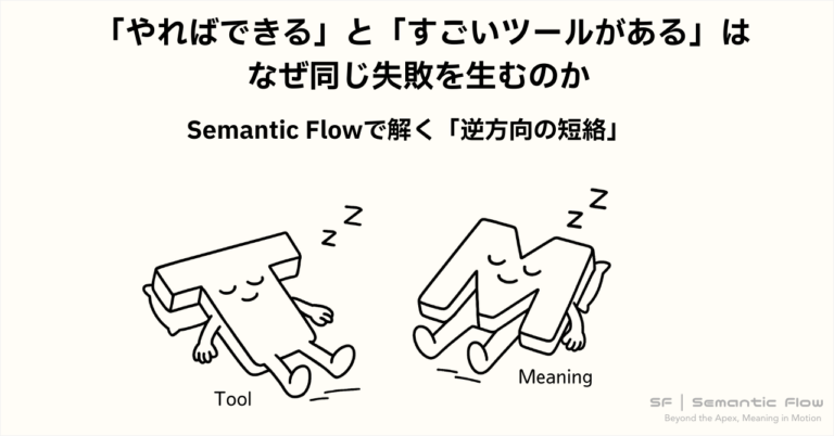 「やればできる」と「すごいツールがある」は、なぜ同じ失敗を生むのか