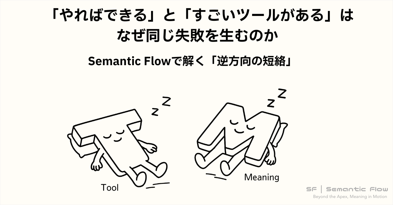 「やればできる」と「すごいツールがある」は、なぜ同じ失敗を生むのか